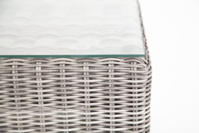 "Боно" журнальный столик из искусственного ротанга, цвет серый