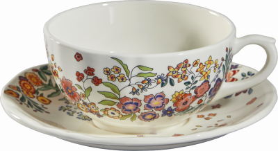 Чашка чайная с блюдцем для завтрака 2шт