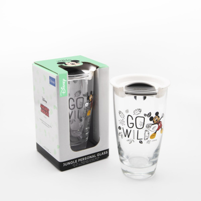 Стакан 465мл черная крышка JUNGLE Disney