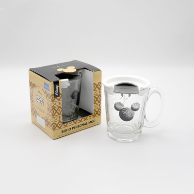 Кружка 320мл черная крышка BOHO Disney