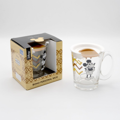 Кружка 320мл коричневая крышка BOHO Disney